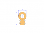 Silicone Profile P91946C - type format D - irregular shape