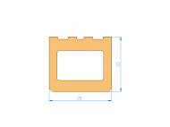 Silicone Profile P92006A - type format Trapezium - irregular shape