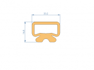 Silicone Profile P92006CN - type format Lamp - irregular shape