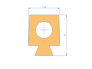 Silicone Profile P92006DY - type format Lamp - irregular shape