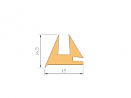 Silicone Profile P92012B - type format U - irregular shape