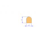 Silicone Profile P92022C - type format D - irregular shape