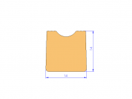 Silicone Profile P92022J - type format Trapezium - irregular shape