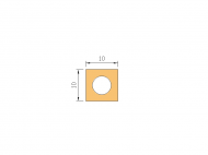Silicone Profile P92034A - type format Square - regular shape