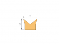 Silicone Profile P92066A - type format Horns - irregular shape