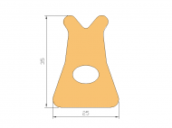 Silicone Profile P92102 - type format D - irregular shape