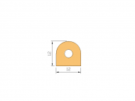 Silicone Profile P92102A - type format D - irregular shape