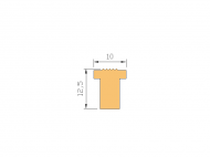 Silicone Profile P92118 - type format T - irregular shape