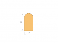 Silicone Profile P92118A - type format D - irregular shape