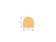 Silicone Profile P92258A - type format D - irregular shape