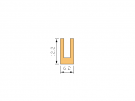 Silicone Profile P92280A - type format U - irregular shape