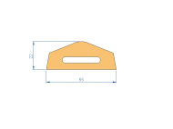 Silicone Profile P92419A - type format D - irregular shape