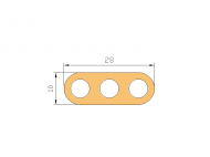 Silicone Profile P92428A - type format Silicone Tube - irregular shape