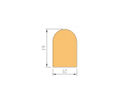 Silicone Profile P924C - type format D - irregular shape