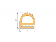 Silicone Profile P924E - type format e - irregular shape