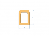 Silicone Profile P92591B - type format Silicone Tube - irregular shape