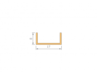 Silicone Profile P92593B - type format U - irregular shape