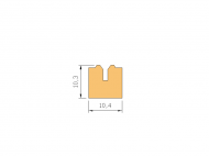 Silicone Profile P926B - type format U - irregular shape