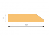 Silicone Profile P926C - type format Flat Silicone Profile - irregular shape