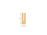 Silicone Profile P926E - type format U - irregular shape