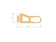 Silicone Profile P92821A - type format Lamp - irregular shape