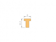 Silicone Profile P92909A - type format T - irregular shape