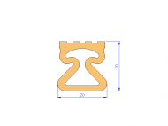 Silicone Profile P92979A - type format Trapezium - irregular shape