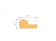 Silicone Profile P92A - type format solid b/p shape - irregular shape