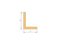 Silicone Profile P93227C - type format L - irregular shape