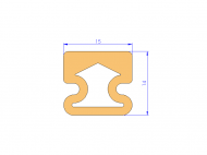 Silicone Profile P932K - type format D - irregular shape