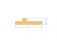 Silicone Profile P932M - type format Flat Silicone Profile - irregular shape