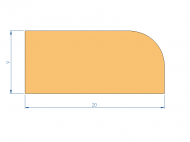 Silicone Profile P93501A - type format D - irregular shape