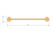 Silicone Profile P93508BZ - type format Double compact b/p - irregular shape