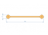 Silicone Profile P93508CZ - type format Double compact b/p - irregular shape