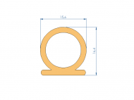 Silicone Profile P93508EG - type format Lamp - irregular shape