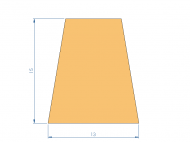 Silicone Profile P93599B - type format Trapezium - irregular shape