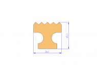 Silicone Profile P93711F - type format Lamp - irregular shape