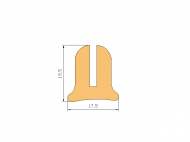 Silicone Profile P937D - type format U - irregular shape