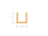 Silicone Profile P937H - type format U - irregular shape