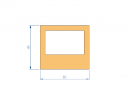 Silicone Profile P93830F - type format D - irregular shape