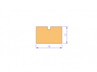 Silicone Profile P93991E - type format Trapezium - irregular shape