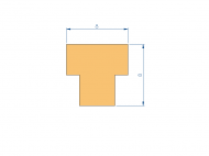 Silicone Profile P93991L - type format T - irregular shape