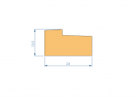 Silicone Profile P94123H - type format L - irregular shape