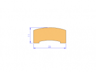 Silicone Profile P94213B - type format D - irregular shape