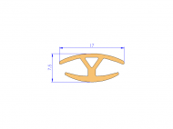 Silicone Profile P94454 - type format Lamp - irregular shape