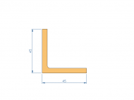 Silicone Profile P94454EG - type format L - irregular shape