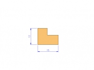 Silicone Profile P94539 - type format L - irregular shape