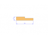 Silicone Profile P94539A - type format Flat Silicone Profile - irregular shape