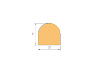 Silicone Profile P945AB - type format D - irregular shape
