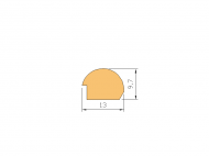 Silicone Profile P945AF - type format D - irregular shape